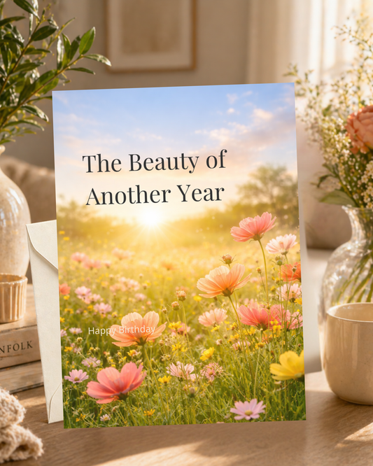 The Beauty of Another Year — Birthday Reflection & Encouragement Greeting Card