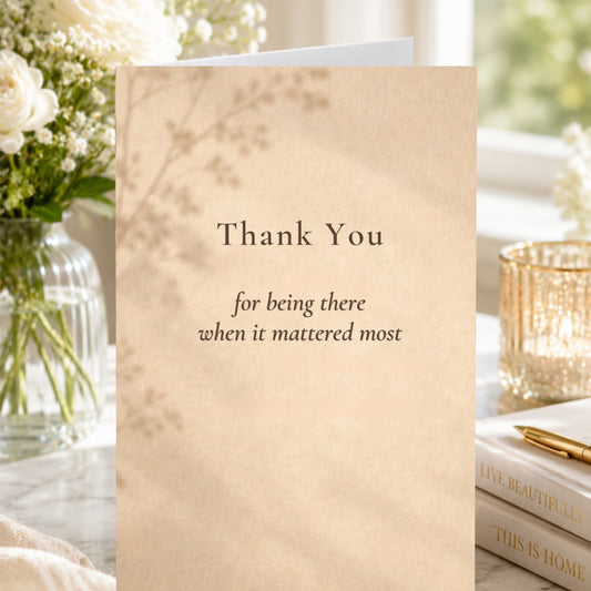 A Quiet Thank You — Gratitude & Appreciation Greeting Card