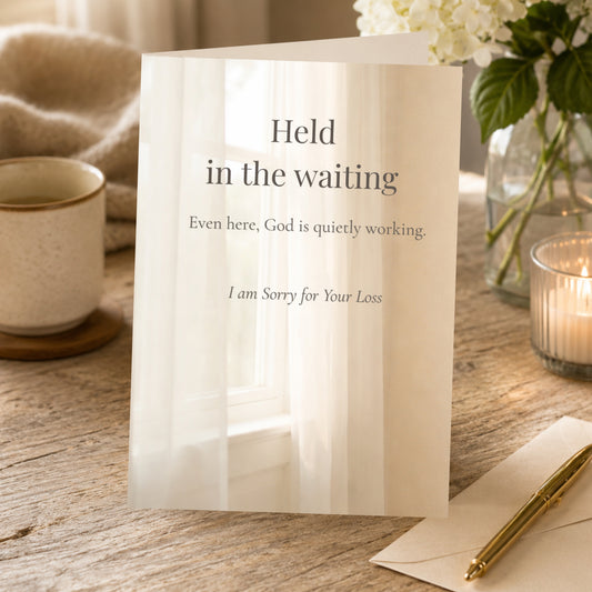 Held in the Waiting — Sympathy & Encouragement Greeting Card