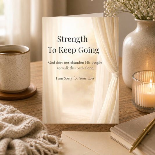 Strength to Keep Going — Sympathy & Encouragement Greeting Card