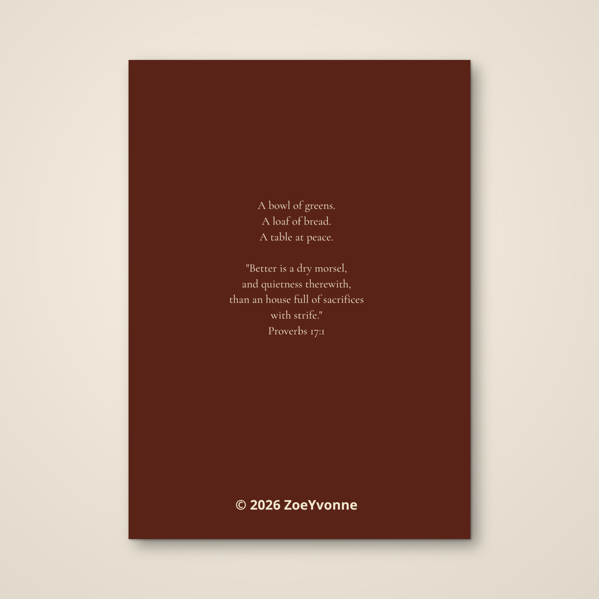 A Table of Peace — Thanksgiving Greeting Card