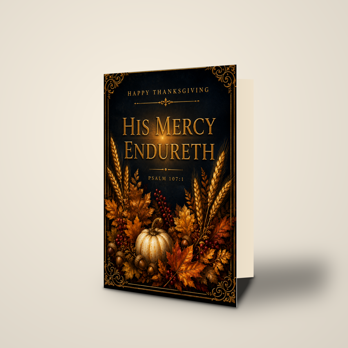 His Mercy Endureth — Thanksgiving Greeting Card