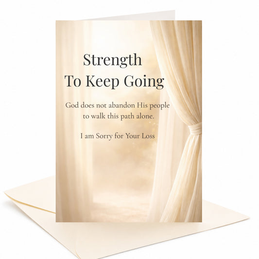 Strength to Keep Going — Sympathy & Encouragement Greeting Card
