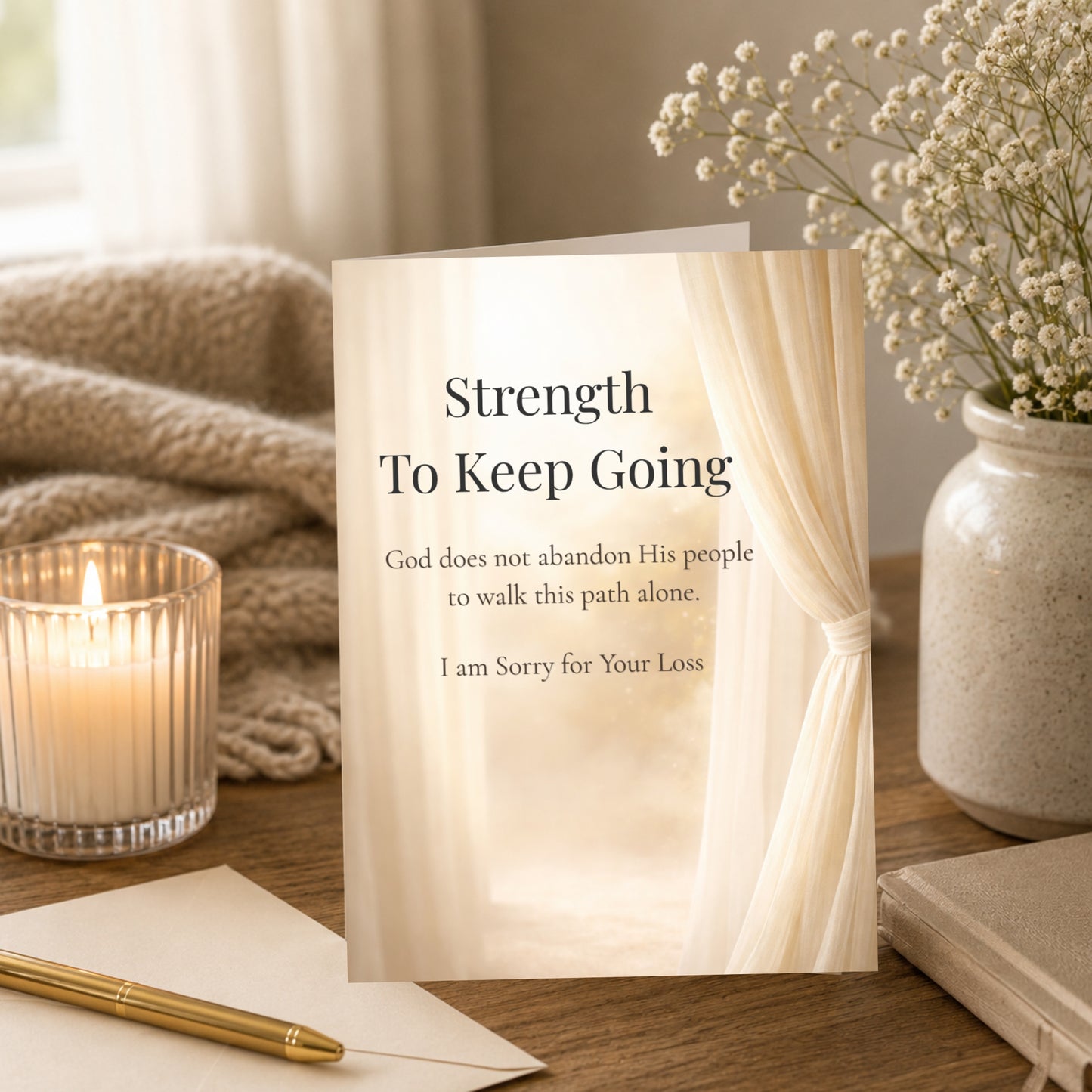Strength to Keep Going — Sympathy & Encouragement Greeting Card