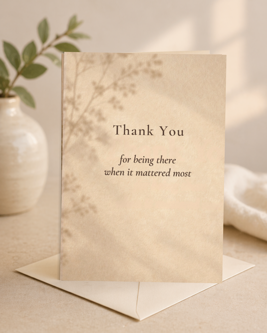A Quiet Thank You — Gratitude & Appreciation Greeting Card