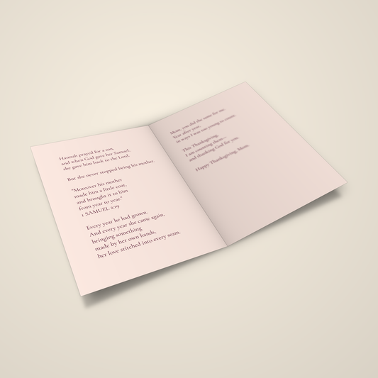 A Little Coat — Thanksgiving Card for Mom