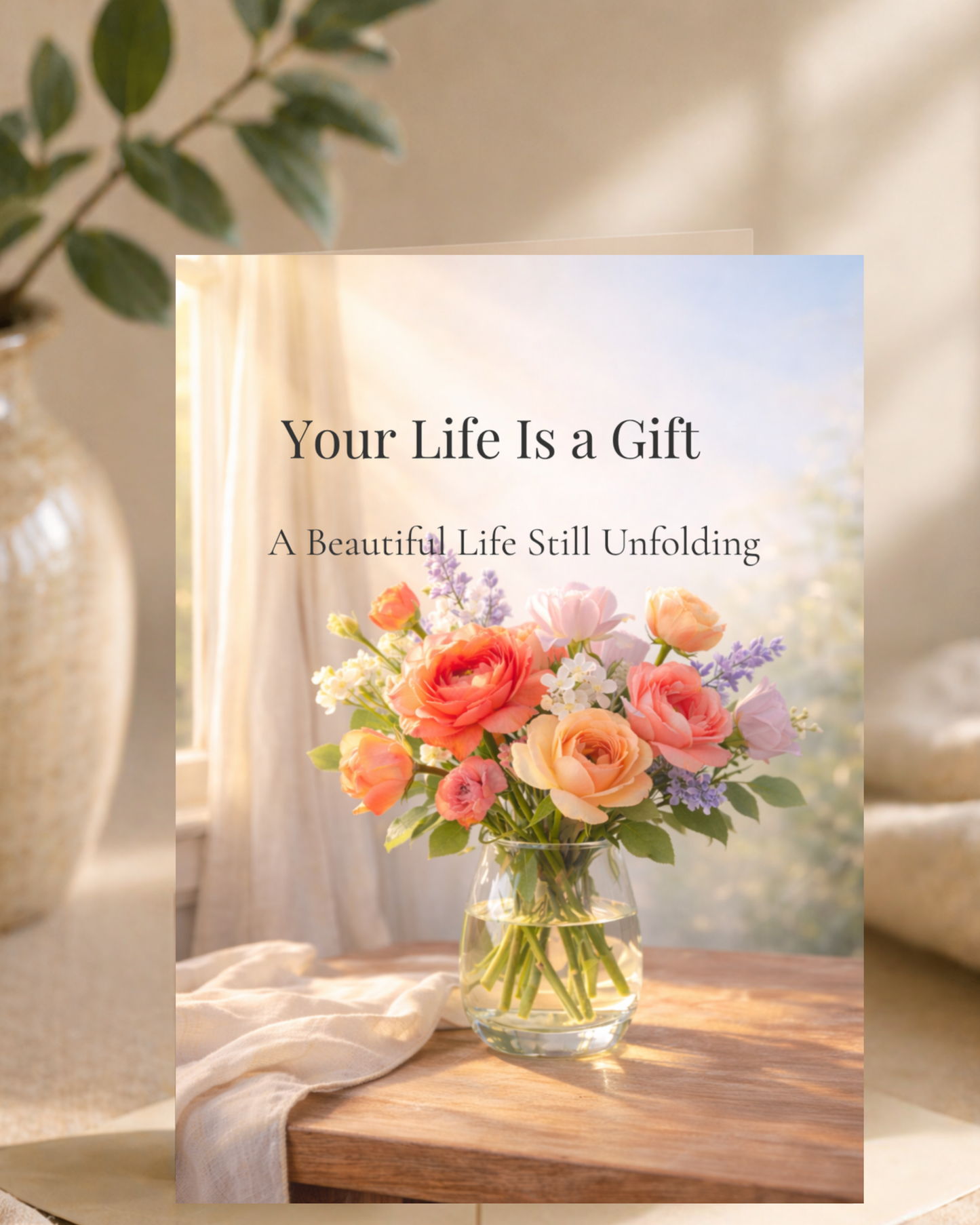 Your Life Is a Gift — Birthday Encouragement Greeting Card