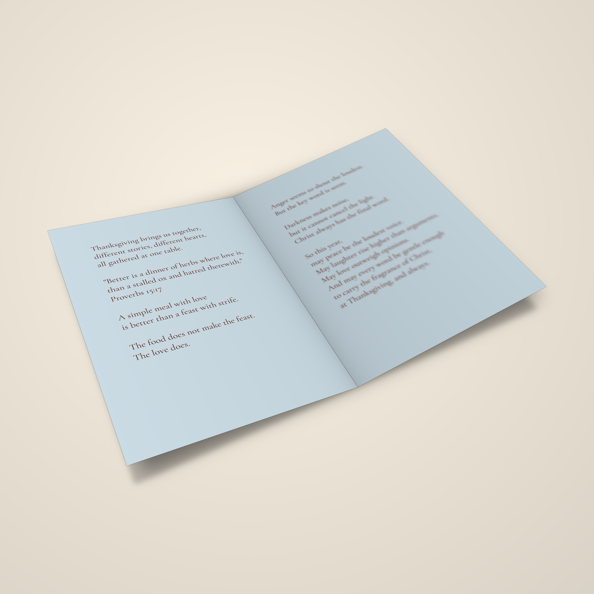 A Table of Peace — Thanksgiving Greeting Card