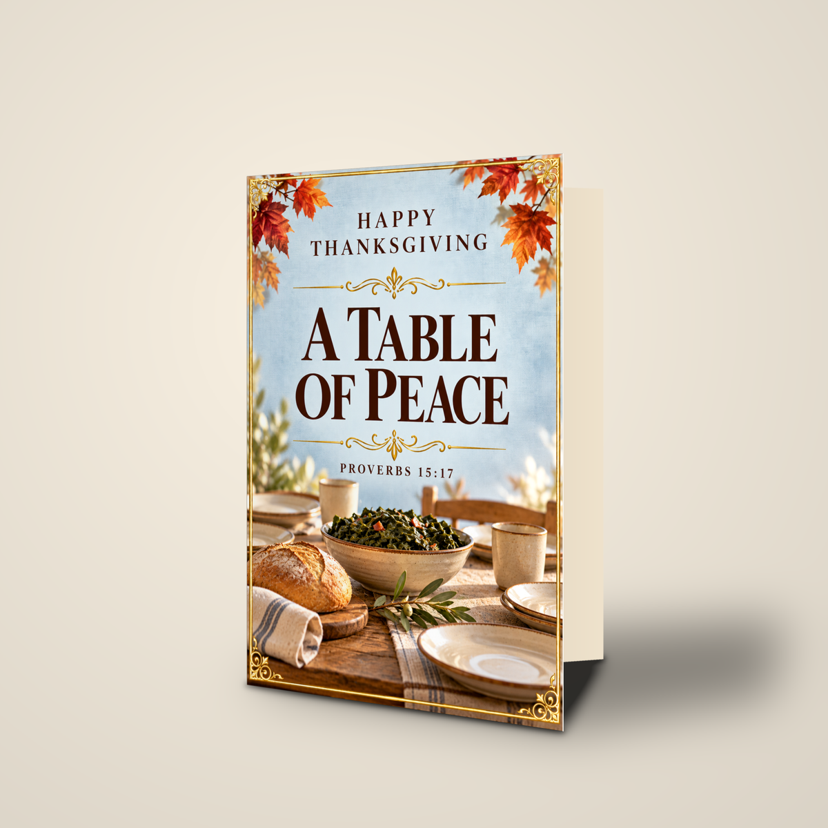A Table of Peace — Thanksgiving Greeting Card