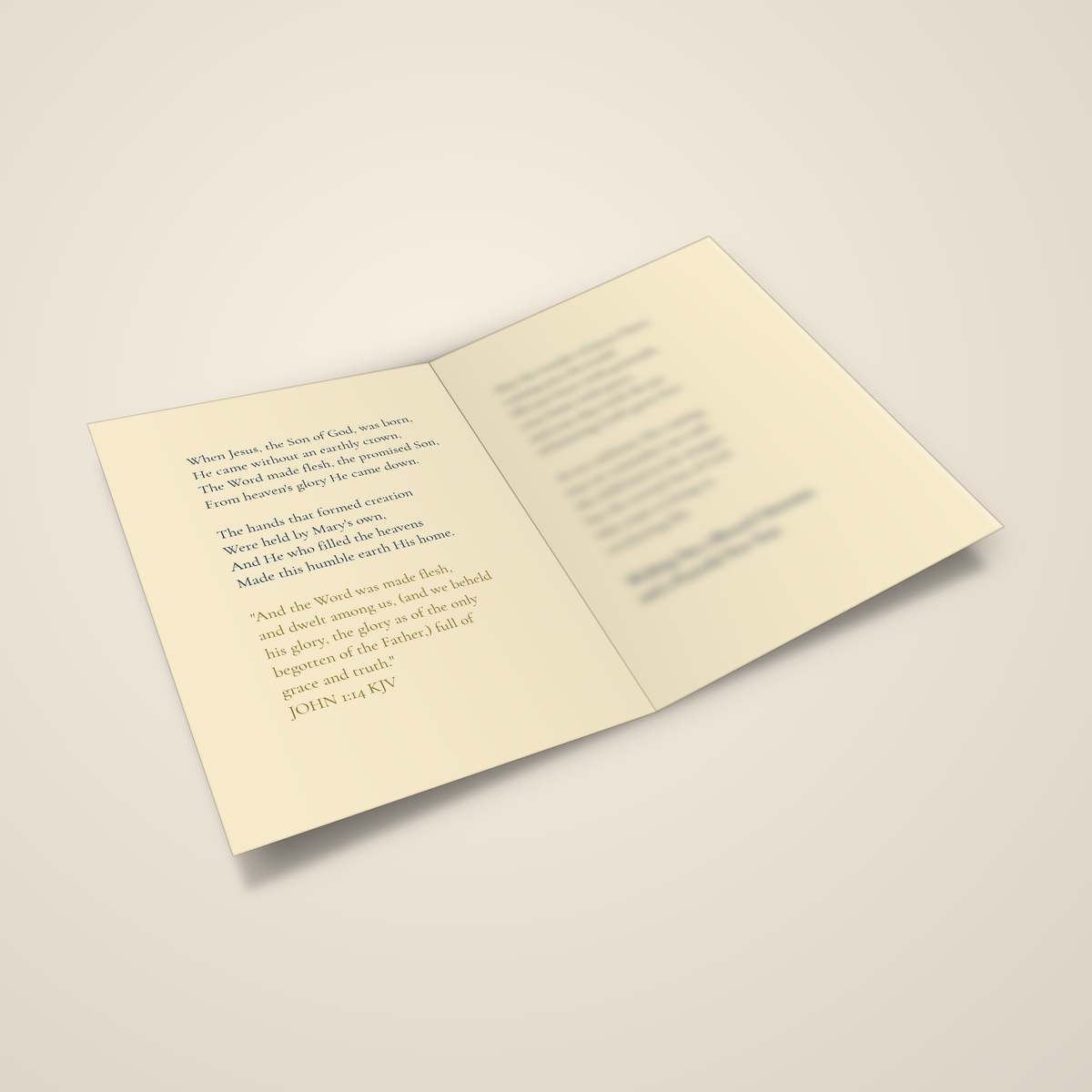 And Dwelt Among Us — Christmas Greeting Card