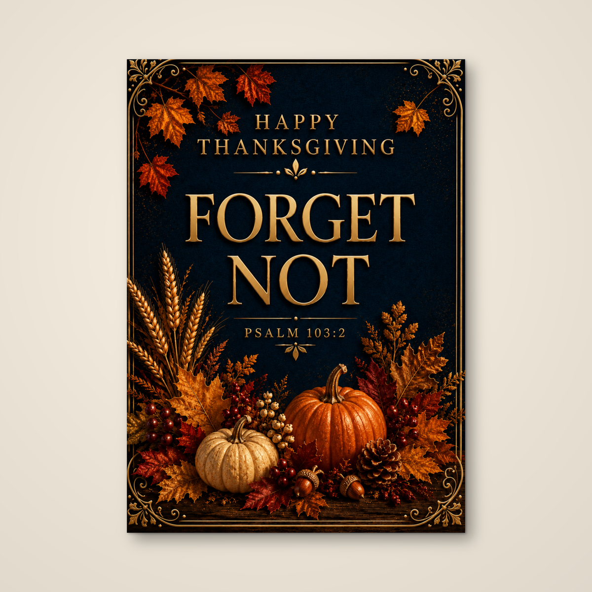 Forget Not — Thanksgiving Greeting Card