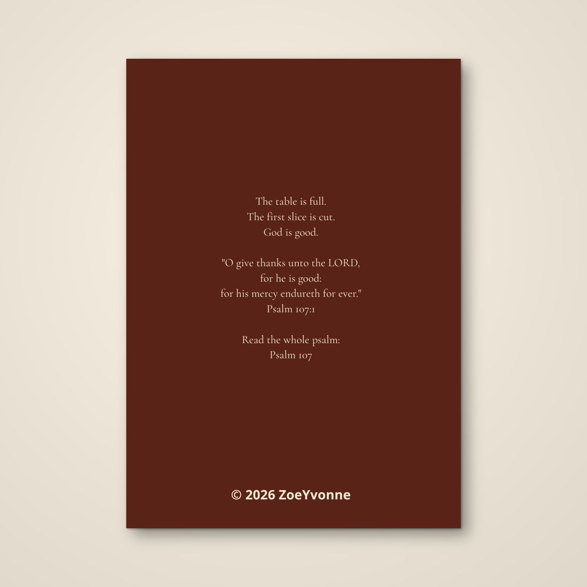 God Is Good — Thanksgiving Greeting Card