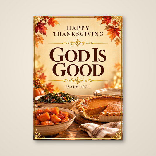 God Is Good — Thanksgiving Greeting Card