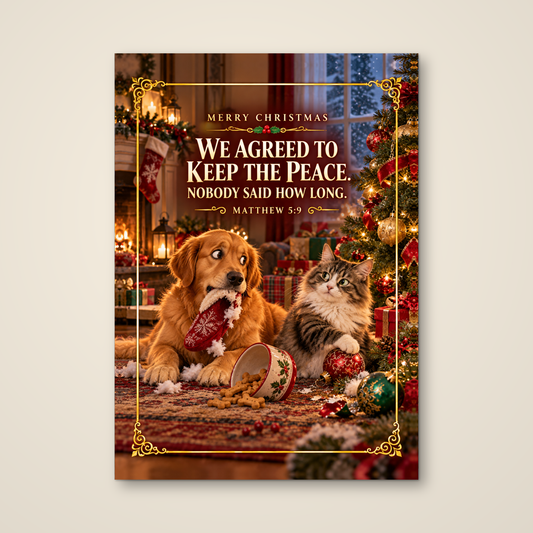 We Agreed to Keep the Peace — Christmas Greeting Card