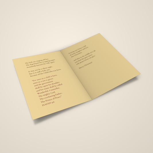 Silent Night? Not at Our House — Christmas Greeting Card