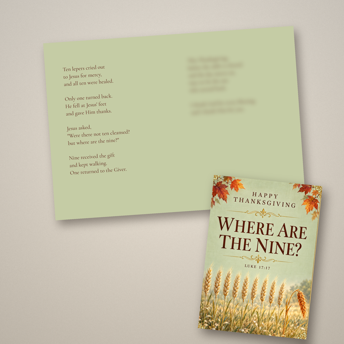 Where Are the Nine? — Thanksgiving Greeting Card
