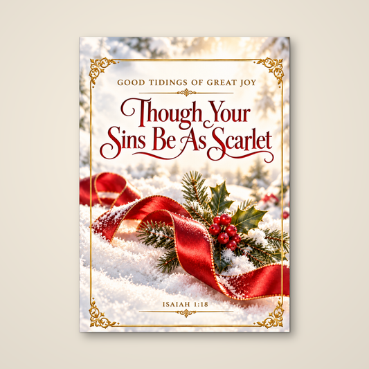 Though Your Sins Be As Scarlet — Christmas Greeting Card