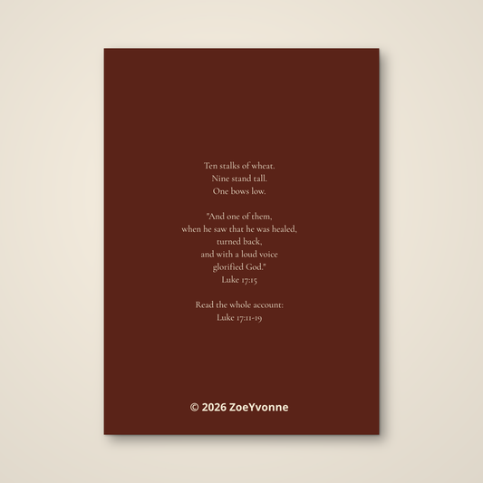 Where Are the Nine? — Thanksgiving Greeting Card